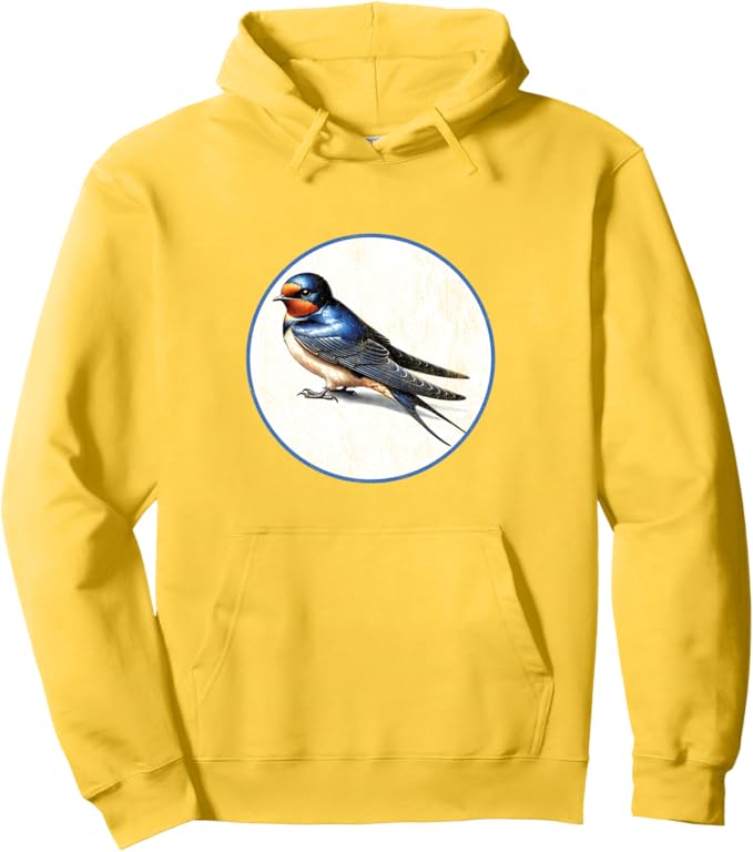 Retro Barn Swallow Hoodie – Vintage Bird Design Sweatshirt