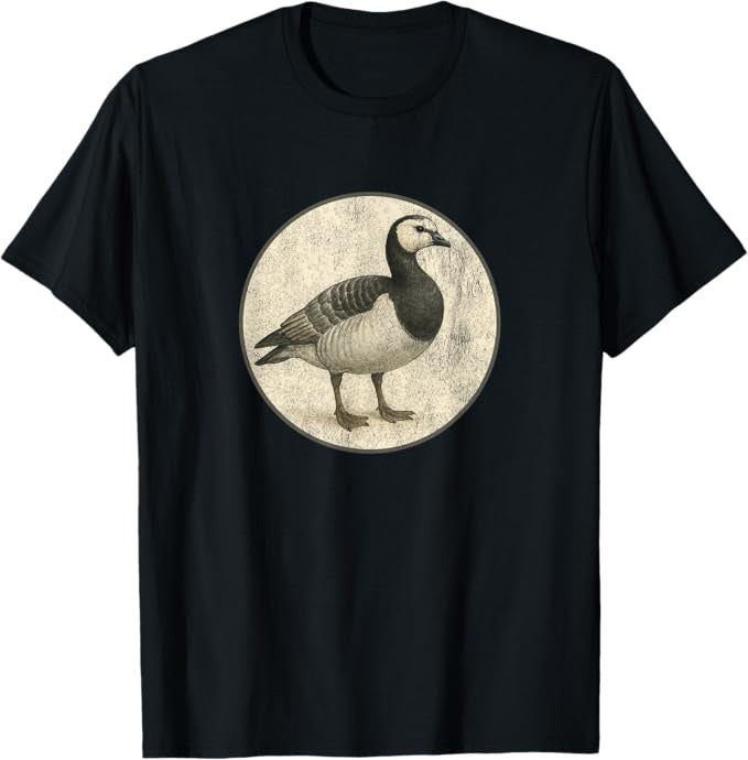 Barnacle Goose T-Shirt Retro Design by Bird.fan