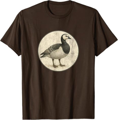 Barnacle Goose T-Shirt Retro Design by Bird.fan