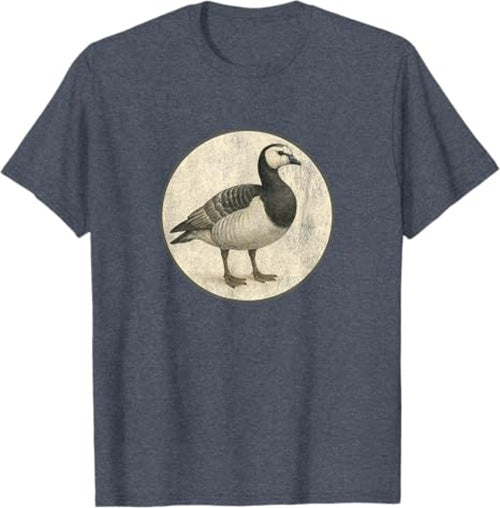 Barnacle Goose T-Shirt Retro Design by Bird.fan