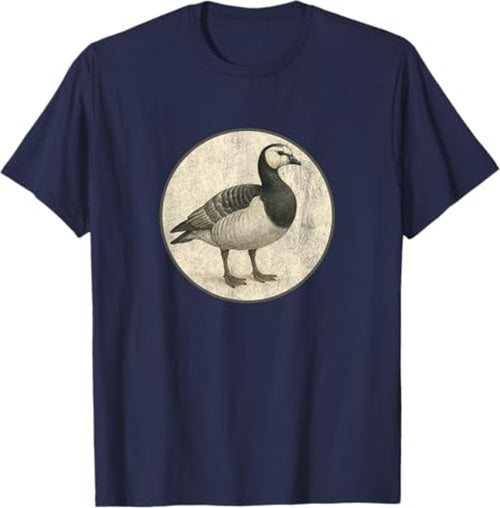 Barnacle Goose T-Shirt Retro Design by Bird.fan