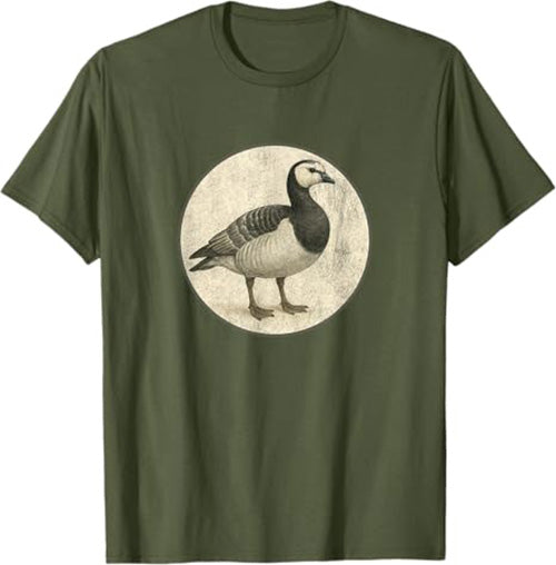 Barnacle Goose T-Shirt Retro Design by Bird.fan