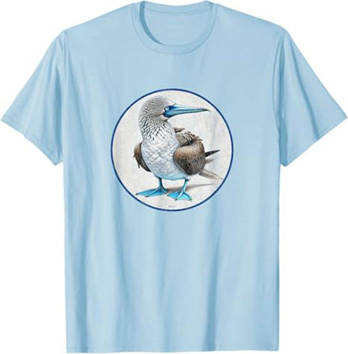 Blue Footed Booby T-Shirt Retro Design by Bird.fan