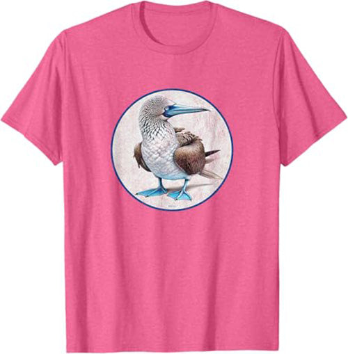 Blue Footed Booby T-Shirt Retro Design by Bird.fan