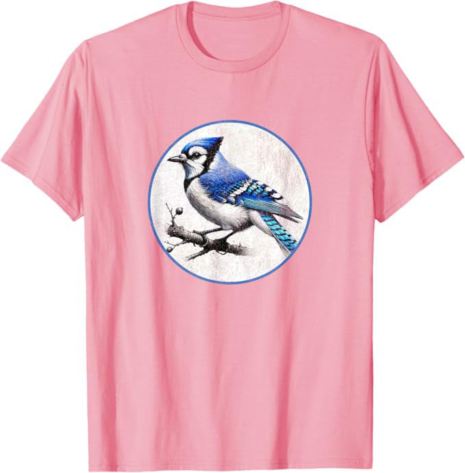 Blue Jay T-Shirt Retro Design by Bird.fan