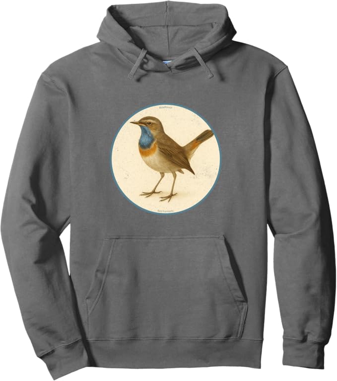 Retro Bluethroat Hoodie – Vintage Bird Design Sweatshirt
