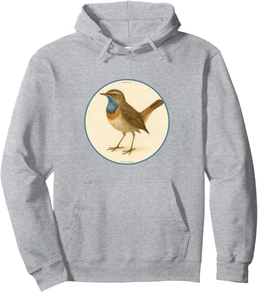 Retro Bluethroat Hoodie – Vintage Bird Design Sweatshirt