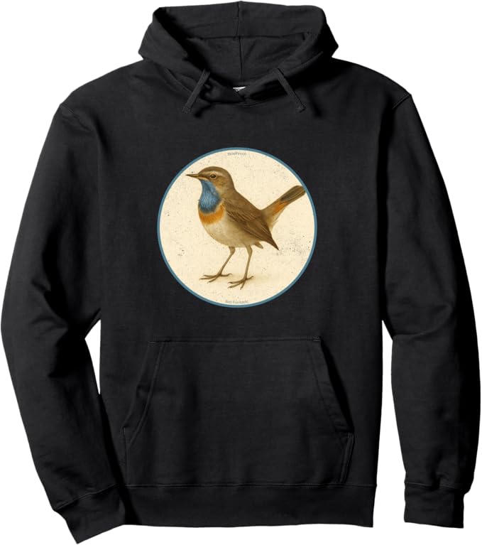 Retro Bluethroat Hoodie – Vintage Bird Design Sweatshirt