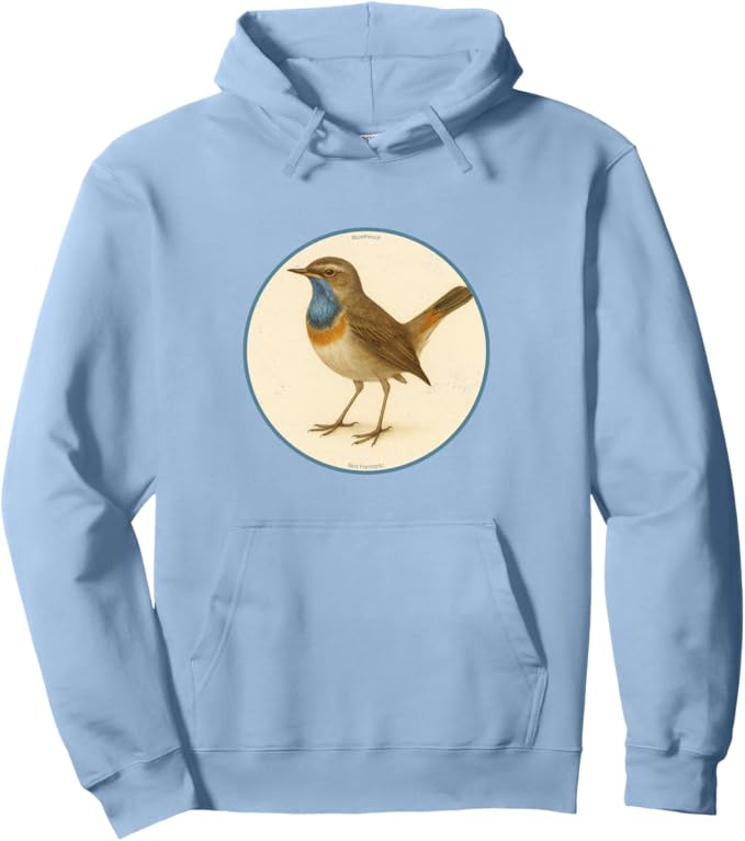 Retro Bluethroat Hoodie – Vintage Bird Design Sweatshirt