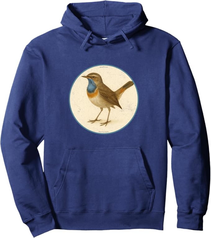 Retro Bluethroat Hoodie – Vintage Bird Design Sweatshirt