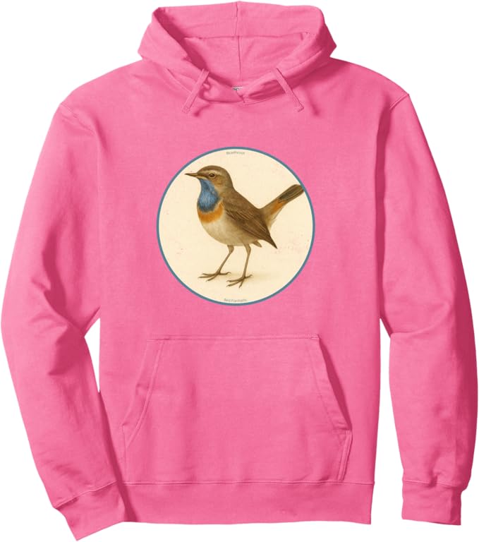 Retro Bluethroat Hoodie – Vintage Bird Design Sweatshirt