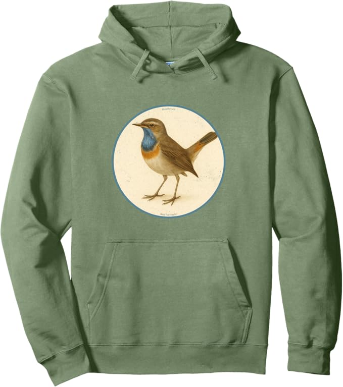 Retro Bluethroat Hoodie – Vintage Bird Design Sweatshirt