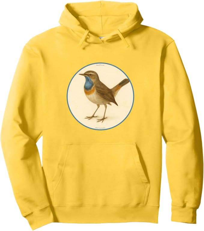 Retro Bluethroat Hoodie – Vintage Bird Design Sweatshirt