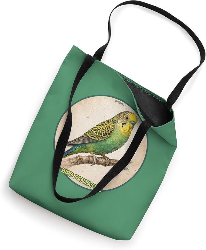 Colorful Budgerigar Parrot Bird Design Tote Bag by Bird Fantastic