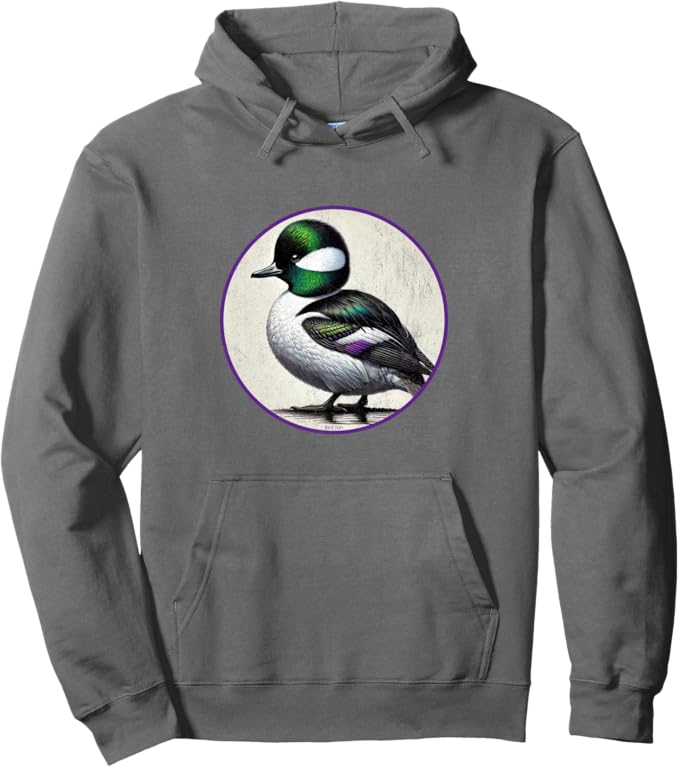Retro Bufflehead Hoodie – Vintage Bird Design Sweatshirt