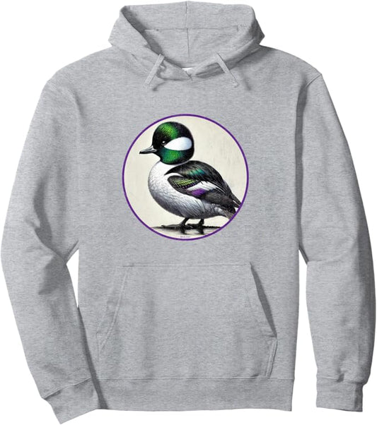 Retro Bufflehead Hoodie – Vintage Bird Design Sweatshirt