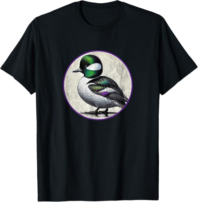 Bufflehead T-Shirt Retro Design by Bird.fan | Men's Birding Graphic Tee