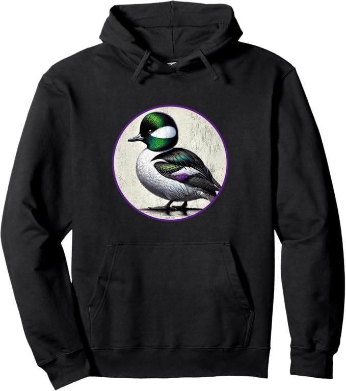 Retro Bufflehead Hoodie – Vintage Bird Design Sweatshirt