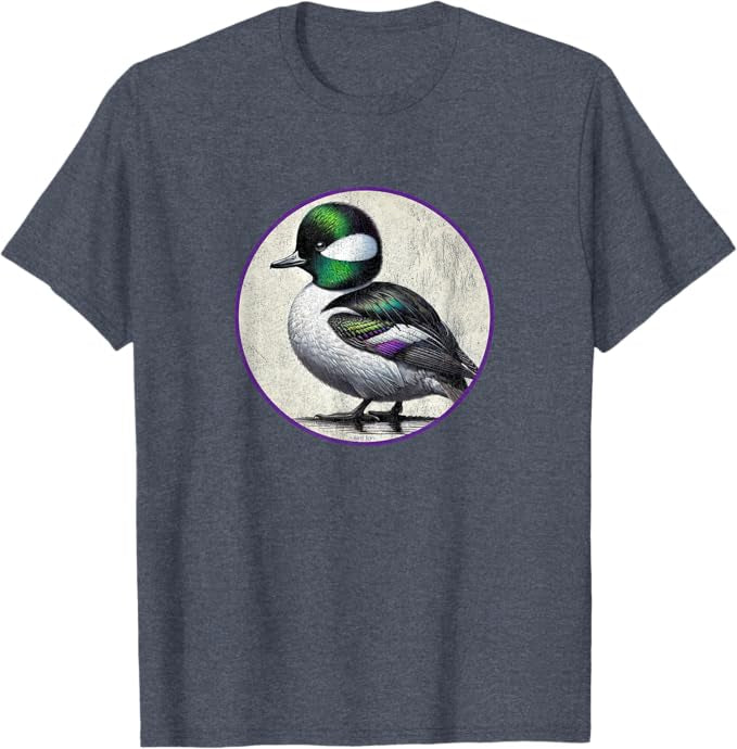 Bufflehead T-Shirt Retro Design by Bird.fan | Men's Birding Graphic Tee