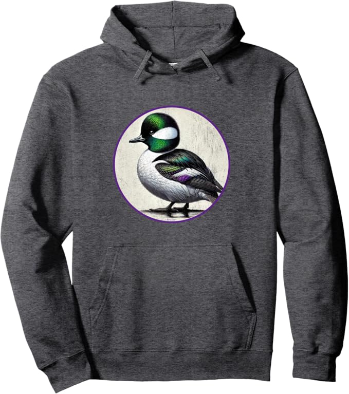Retro Bufflehead Hoodie – Vintage Bird Design Sweatshirt