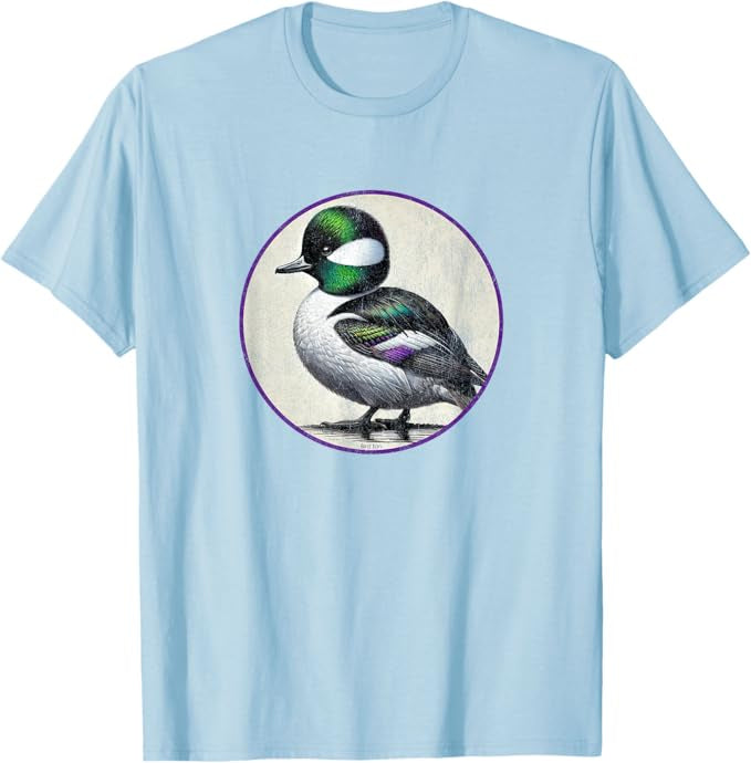 Bufflehead T-Shirt Retro Design by Bird.fan | Men's Birding Graphic Tee
