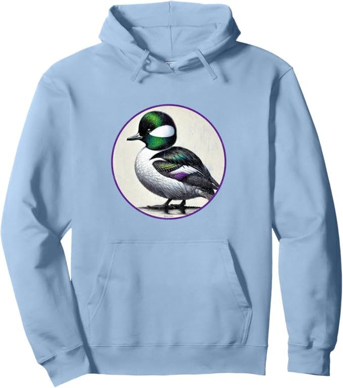 Retro Bufflehead Hoodie – Vintage Bird Design Sweatshirt