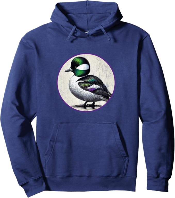 Retro Bufflehead Hoodie – Vintage Bird Design Sweatshirt