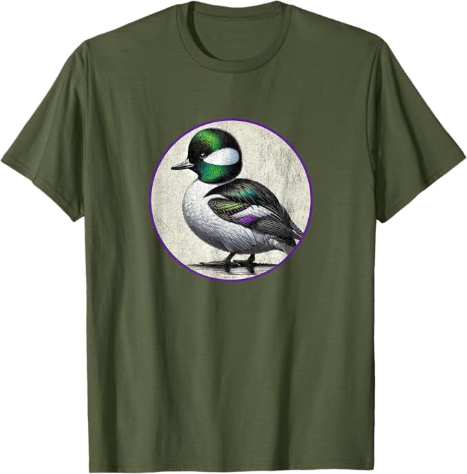 Bufflehead T-Shirt Retro Design by Bird.fan | Men's Birding Graphic Tee