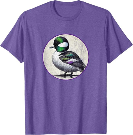 Bufflehead T-Shirt Retro Design by Bird.fan | Men's Birding Graphic Tee