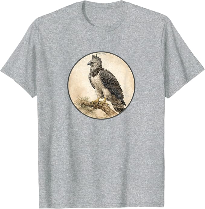 Retro Harpy Eagle T-Shirt Design 10 Colors by Bird Fantastic | Birding Graphic Tee