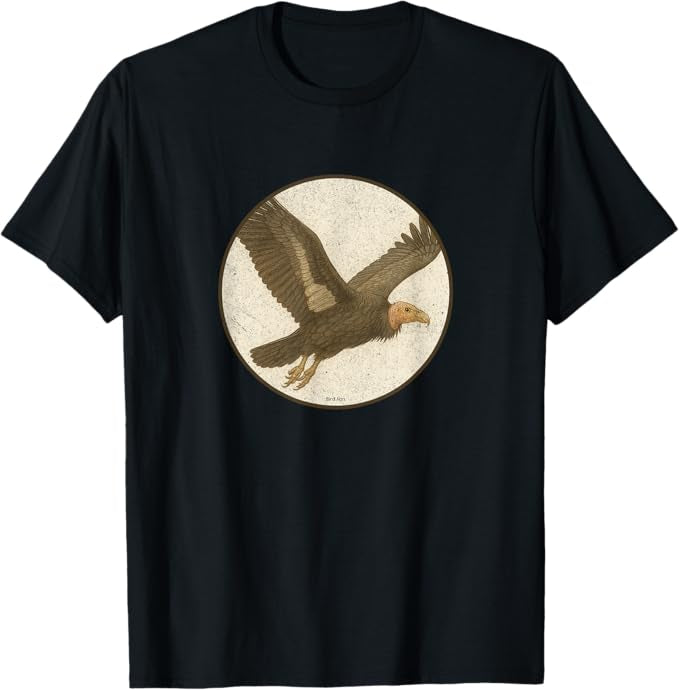 California Condor T-Shirt Retro Design by Bird.fan | Men's Birding Graphic Tee