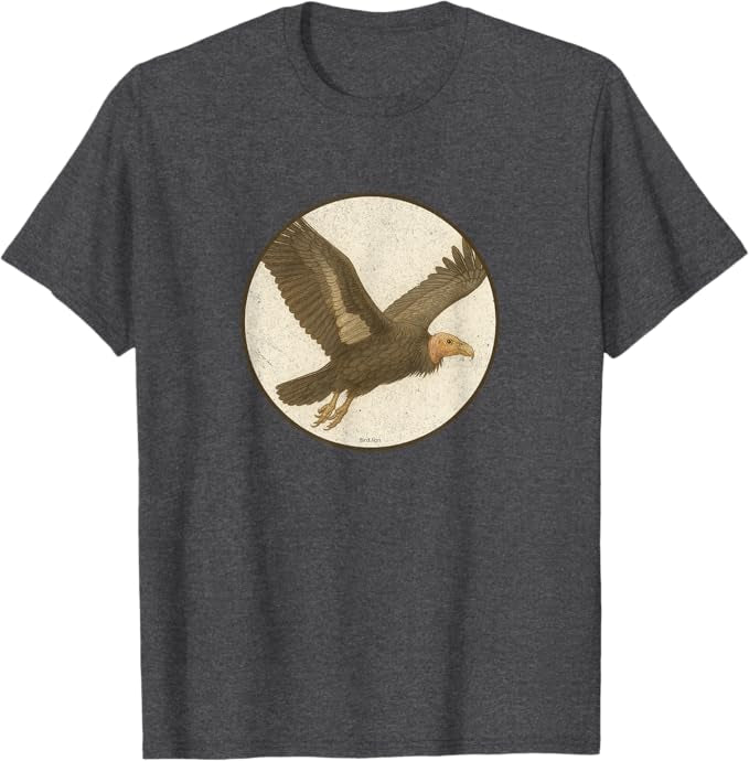 California Condor T-Shirt Retro Design by Bird.fan | Men's Birding Graphic Tee