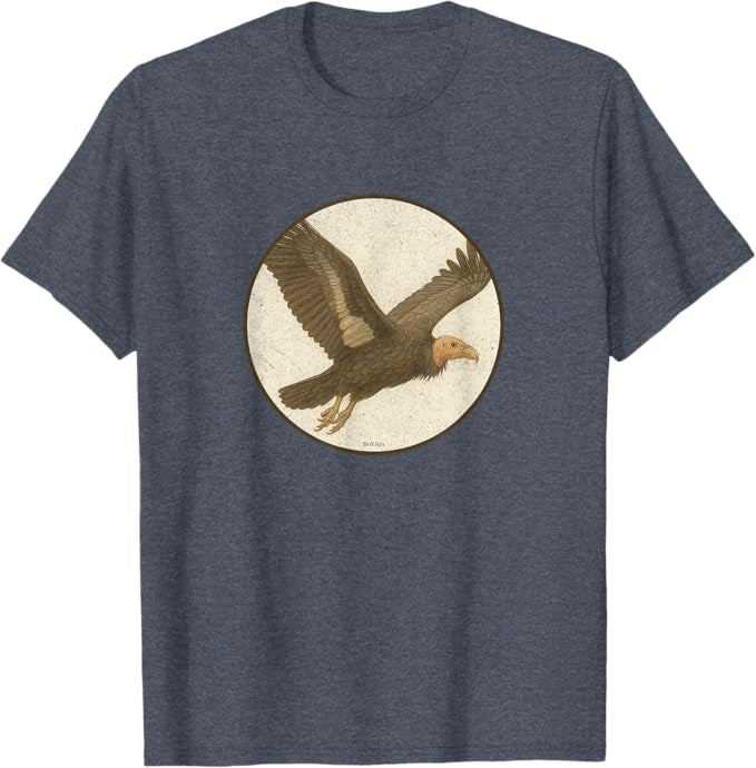 California Condor T-Shirt Retro Design by Bird.fan | Men's Birding Graphic Tee