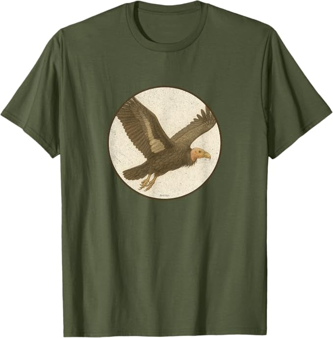 California Condor T-Shirt Retro Design by Bird.fan | Men's Birding Graphic Tee