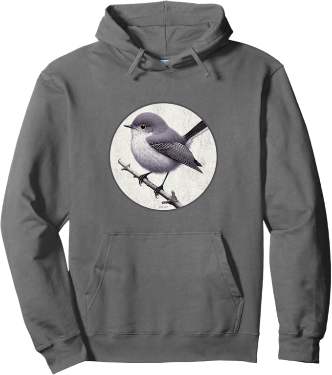 Retro California Gnatcatcher Hoodie – Vintage Bird Design Sweatshirt