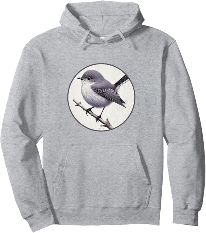 Retro California Gnatcatcher Hoodie – Vintage Bird Design Sweatshirt