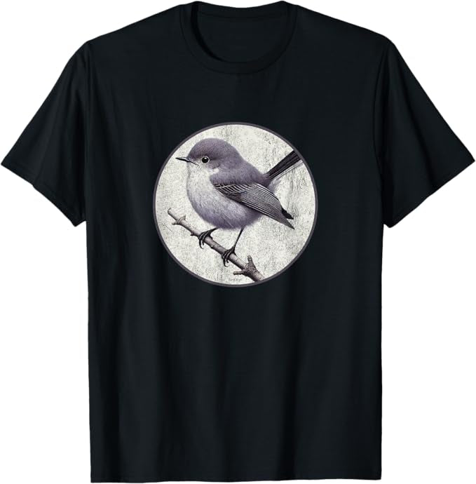 California Gnatcatcher T-Shirt Retro Design by Bird.fan | Men's Birding Graphic Tee