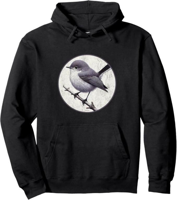 Retro California Gnatcatcher Hoodie – Vintage Bird Design Sweatshirt