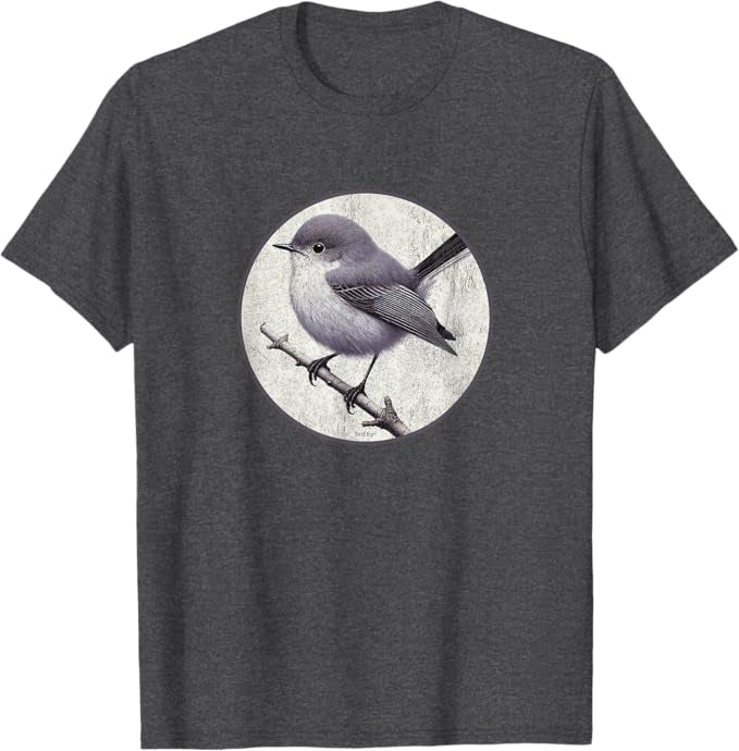 California Gnatcatcher T-Shirt Retro Design by Bird.fan | Men's Birding Graphic Tee
