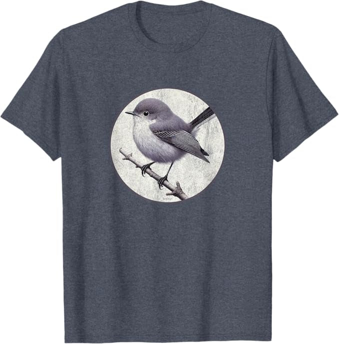 California Gnatcatcher T-Shirt Retro Design by Bird.fan | Men's Birding Graphic Tee