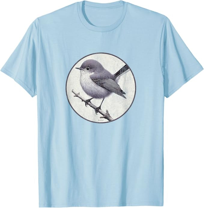 California Gnatcatcher T-Shirt Retro Design by Bird.fan | Men's Birding Graphic Tee