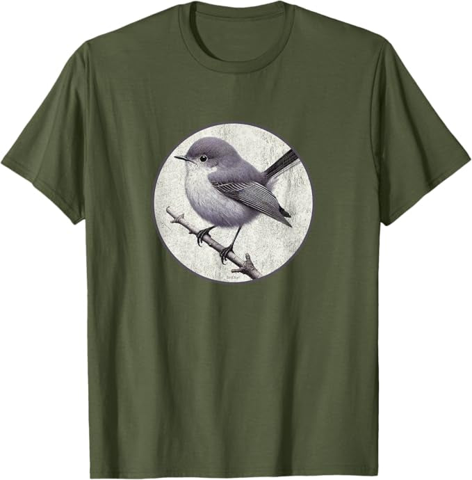 California Gnatcatcher T-Shirt Retro Design by Bird.fan | Men's Birding Graphic Tee
