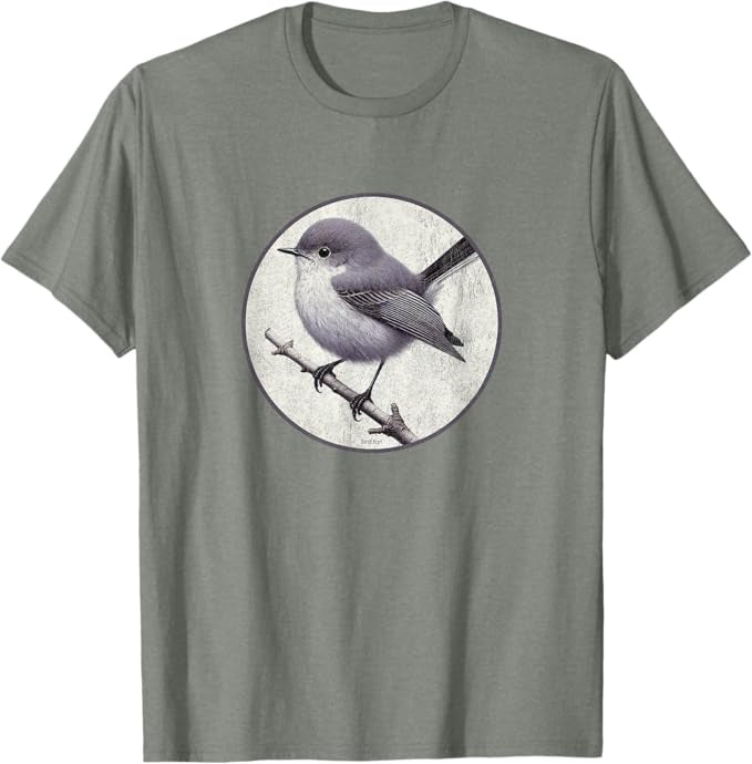 California Gnatcatcher T-Shirt Retro Design by Bird.fan | Men's Birding Graphic Tee