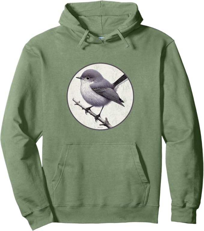 Retro California Gnatcatcher Hoodie – Vintage Bird Design Sweatshirt