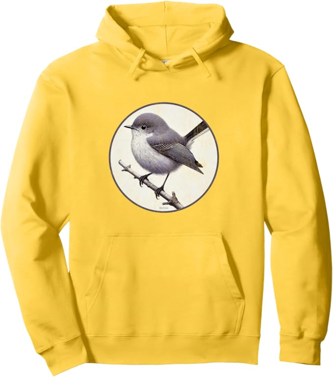 Retro California Gnatcatcher Hoodie – Vintage Bird Design Sweatshirt
