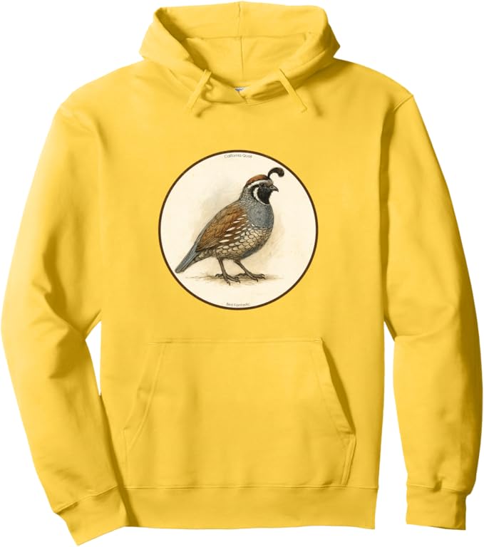 Retro California Quail Hoodie – Vintage Bird Design Sweatshirt