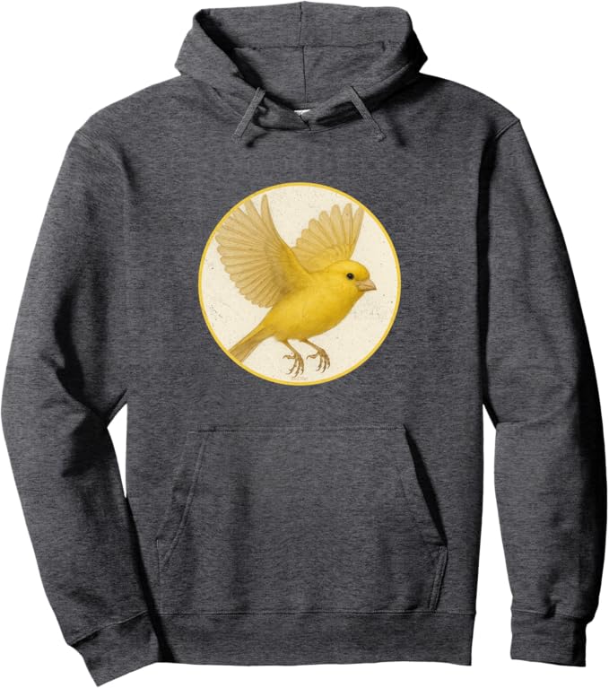 Retro Canary Hoodie – Vintage Bird Design Sweatshirt