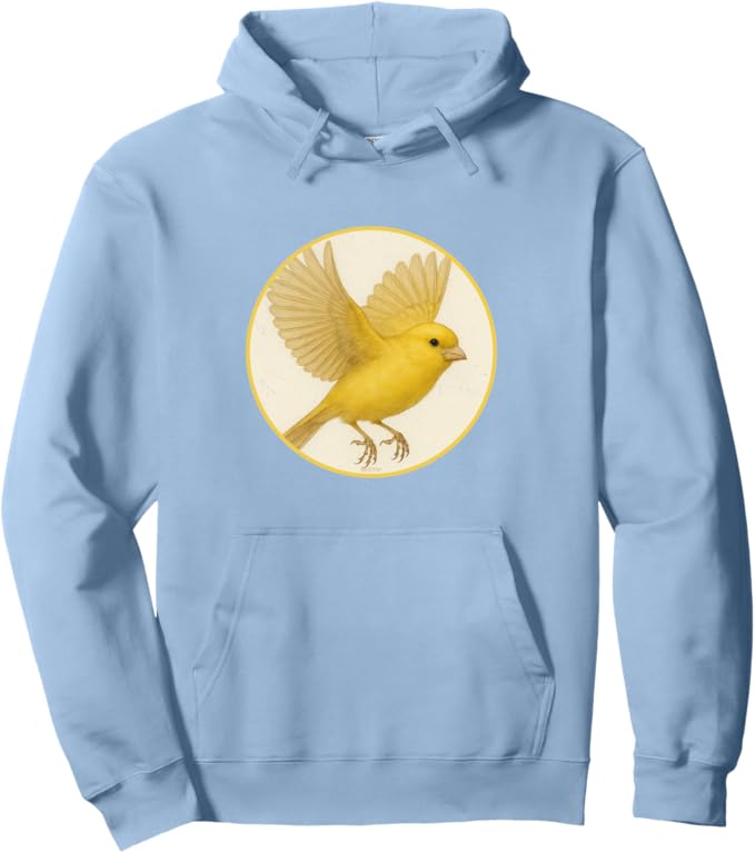 Retro Canary Hoodie – Vintage Bird Design Sweatshirt