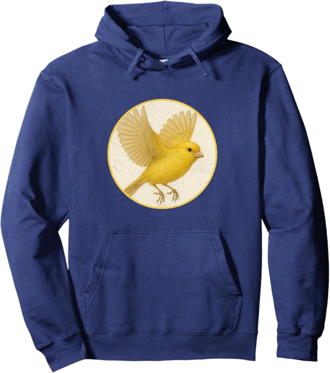 Retro Canary Hoodie – Vintage Bird Design Sweatshirt