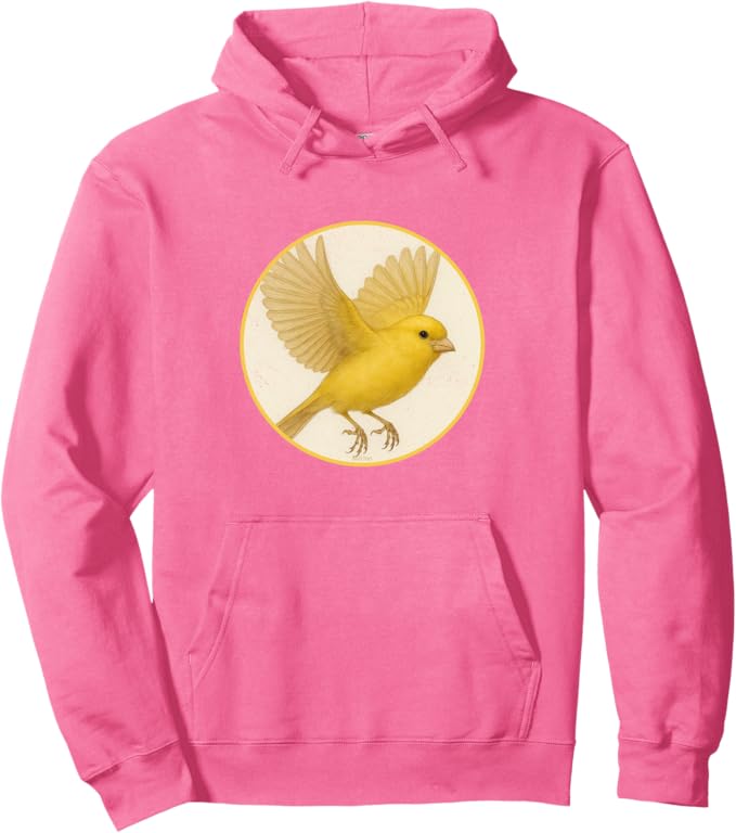 Retro Canary Hoodie – Vintage Bird Design Sweatshirt